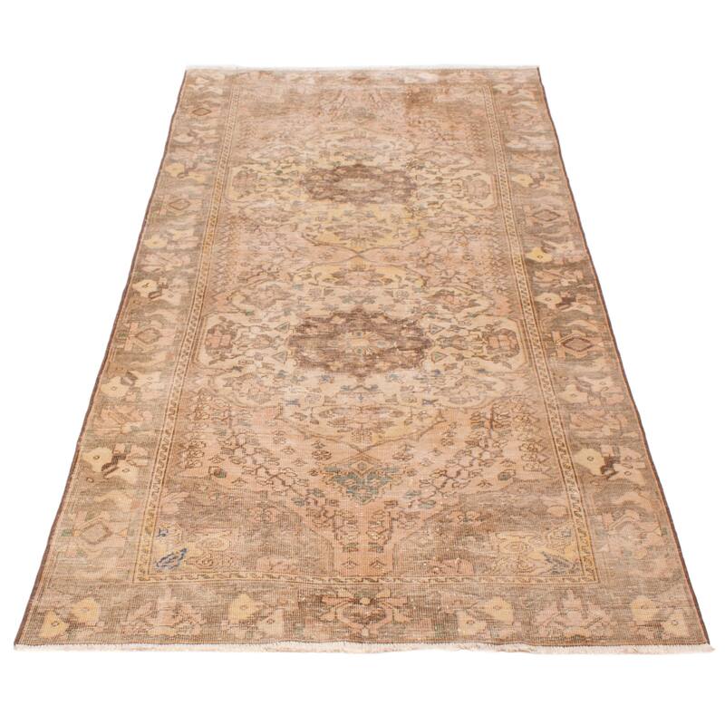 ECARPETGALLERY Hand-knotted Antalya Vintage Copper Wool Rug - 4'11 x 10'0
