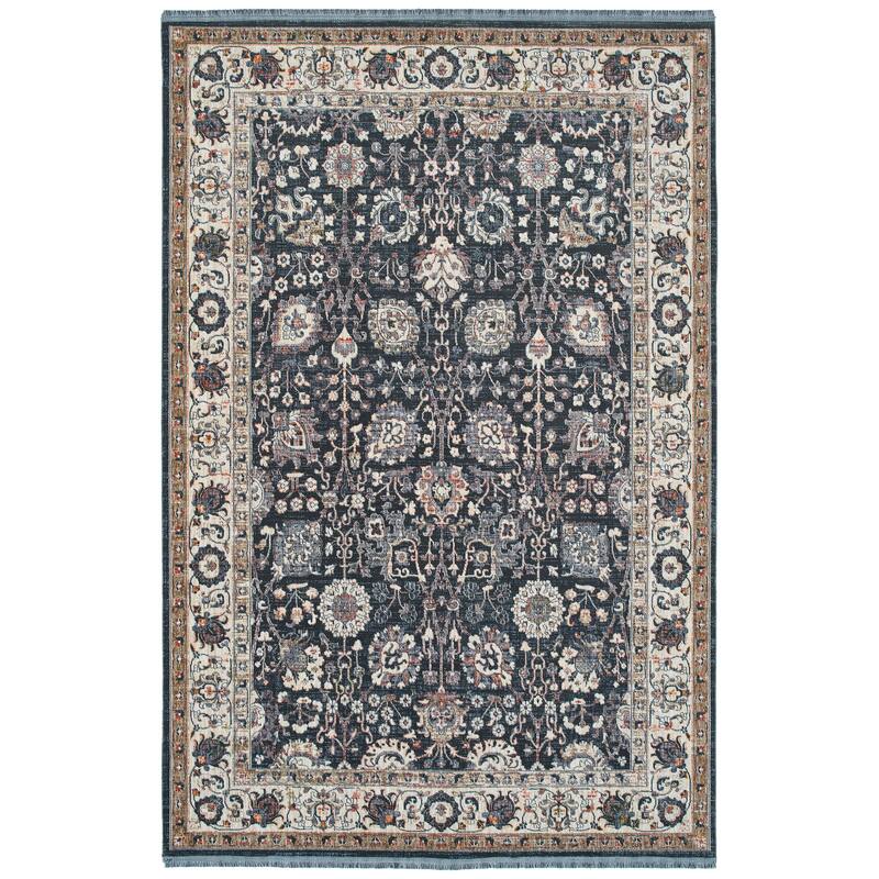 Artundra Grey Machine Made Flatweave Indoor Throw Rug