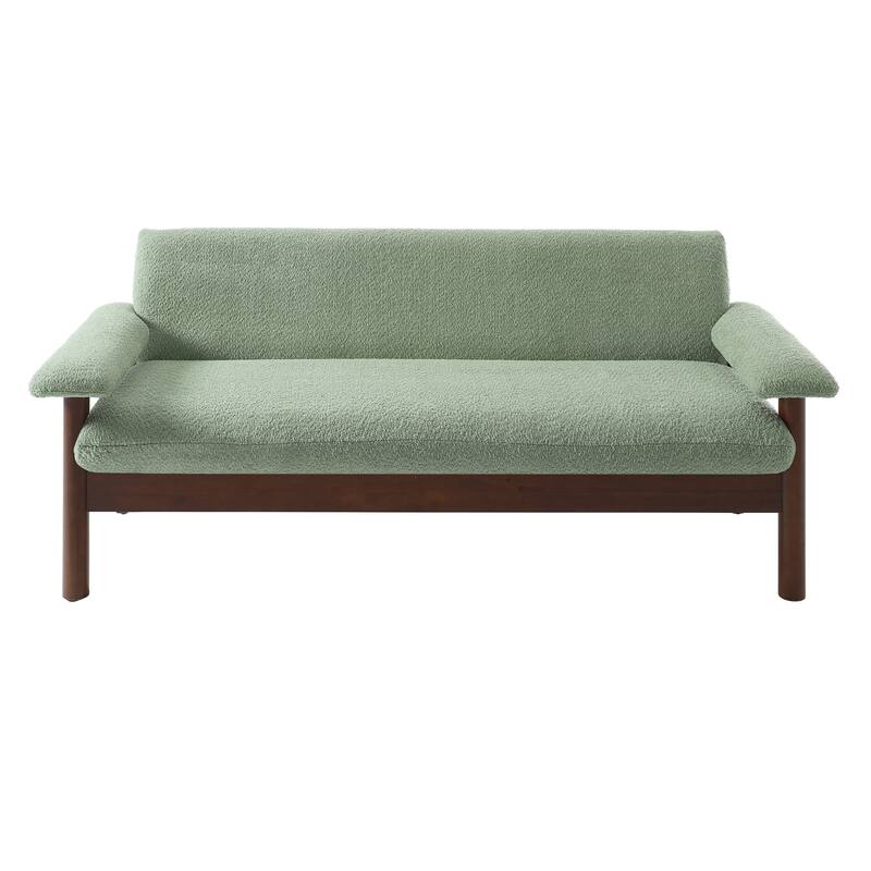 72.8" Upholstered Loveseat Sofa for Small Space, Living Room Couch with Armrest and Wood Frame