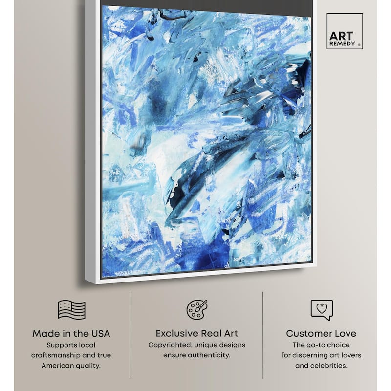 Impasto Blues Canvas by Art Remedy