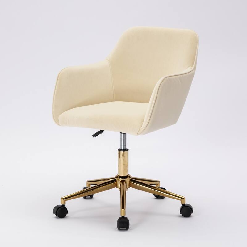 Velvet Adjustable Height Home Office Swivel Chair with Universal Wheel
