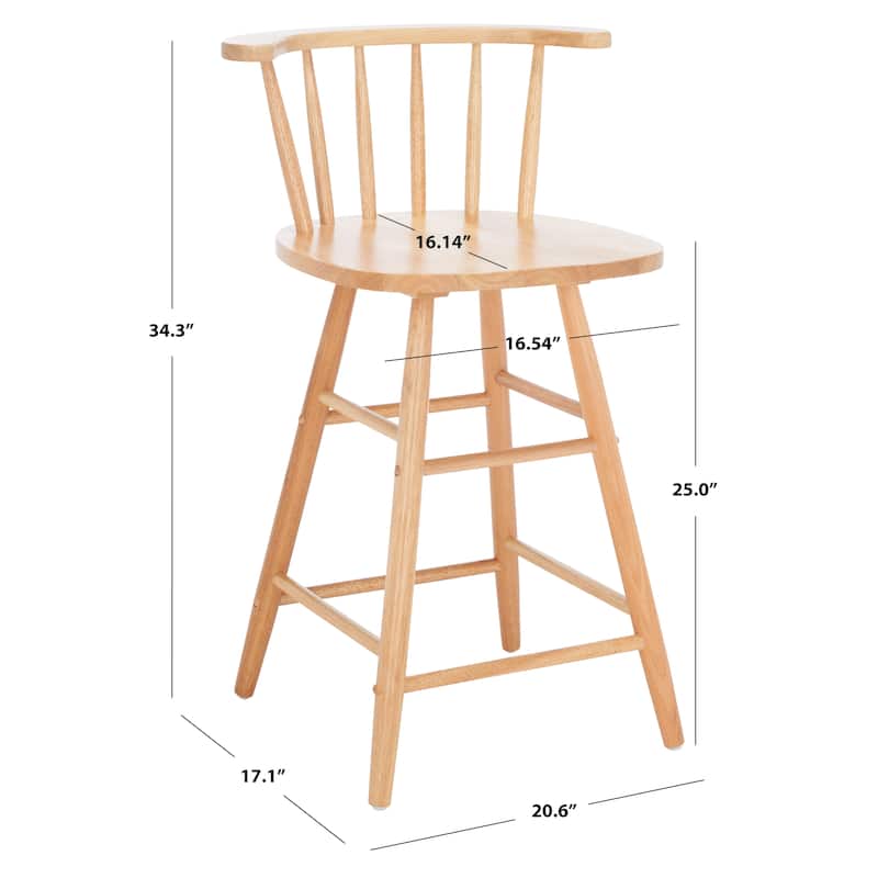 SAFAVIEH Eveline 25-inch Counter Stool - 21 In. W x 17 In. D x 34 In. H - 21Wx17Dx34H