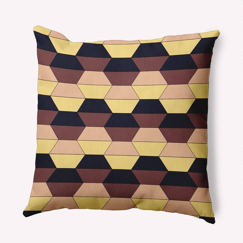 Hex Pattern Indoor/Outdoor Throw Pillow - Hoisin - 20" x 20"