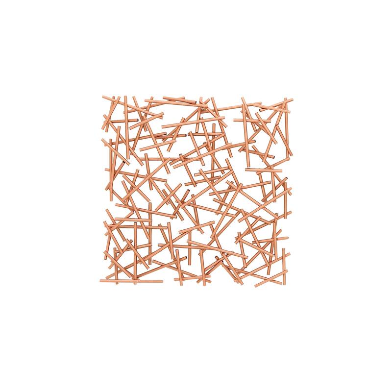 Metal Geometric Overlapping Lines Home Wall Decor - Brown or Silver - CosmoLiving by Cosmopolitan