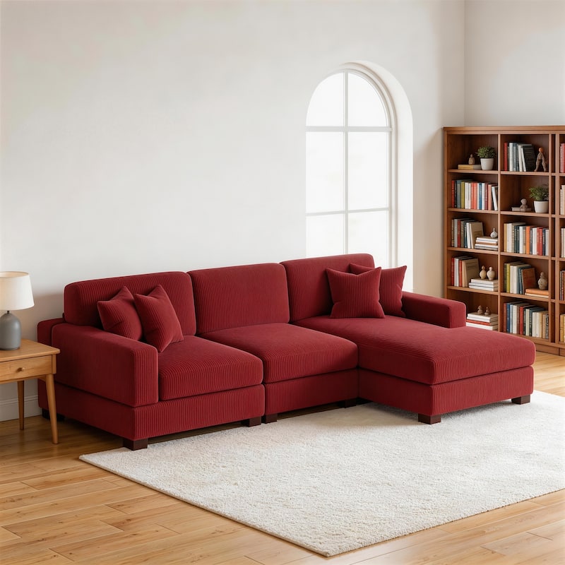 Oversized L-shaped Modular Sectional Sofa with Chaise Lounge
