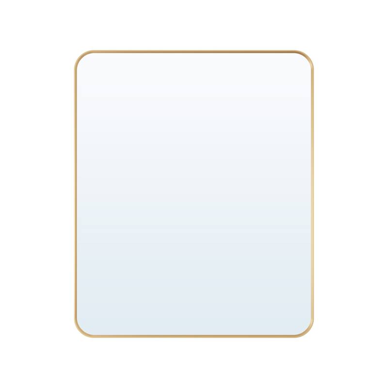 Modern Bathroom Rectangular Wall Mounted Anodized Aluminum Framed Vanity Mirror