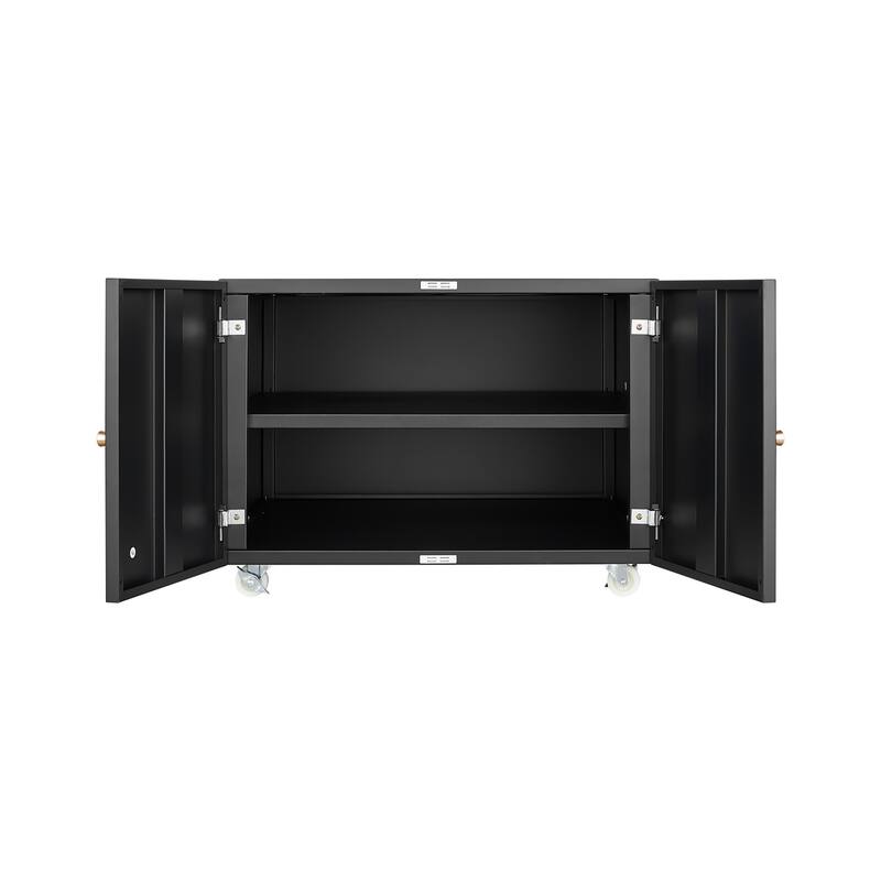 Office Furniture Copier Cabinet 2 Door Steel Stand Mobile Pedestal