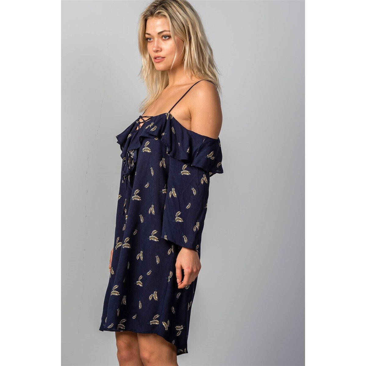 ladies navy midi dress