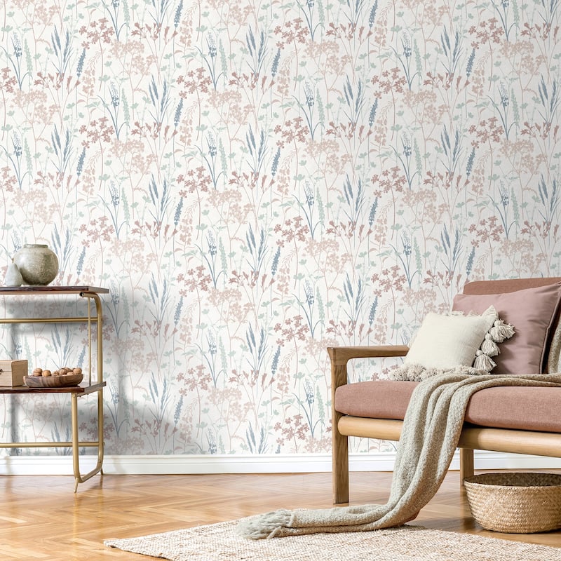 Fine Decor Nanette Pastel Botanical Wallpaper - N/A