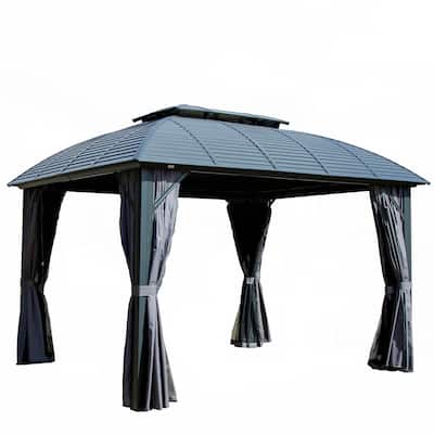 10'x12', Permanent Hardtop Gazebo with Aluminum Frame