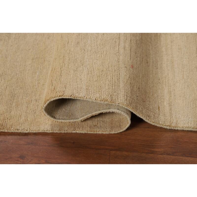 Striped Gabbeh Modern Runner Rug Hand-Knotted Wool Carpet - 2'10"x 9'6"