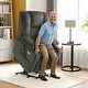 preview thumbnail 3 of 38, MCombo Large Dual Motor Power Lift Recliner Chair with Massage and Dual Heating for Big and Tall Elderly People, Fabric 7634 Grey