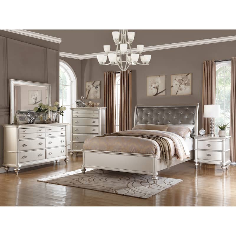 Wood Nightstand with 2 Drawer