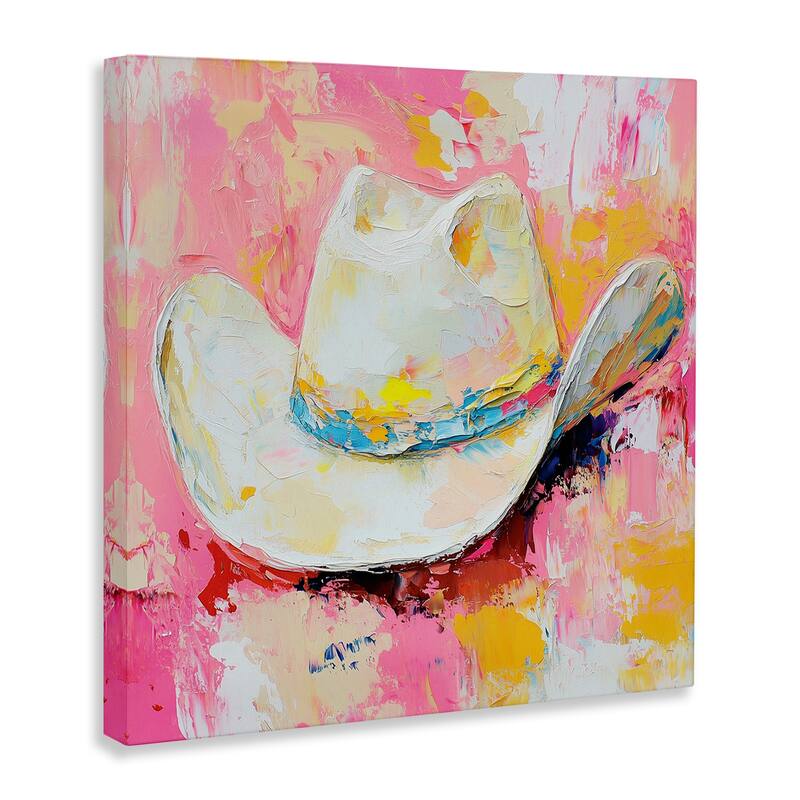 Stupell Painterly Brushed Cowgirl Hat Canvas Wall Art Design By Heidi Kuntz
