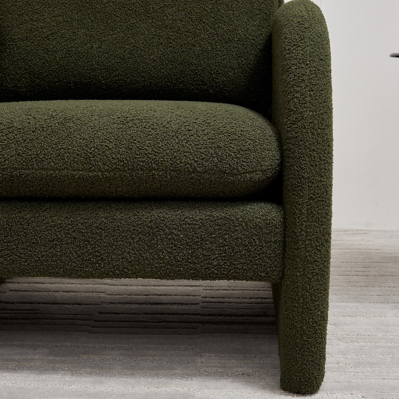 Modern Sherpa Accent Chair, Set of 1