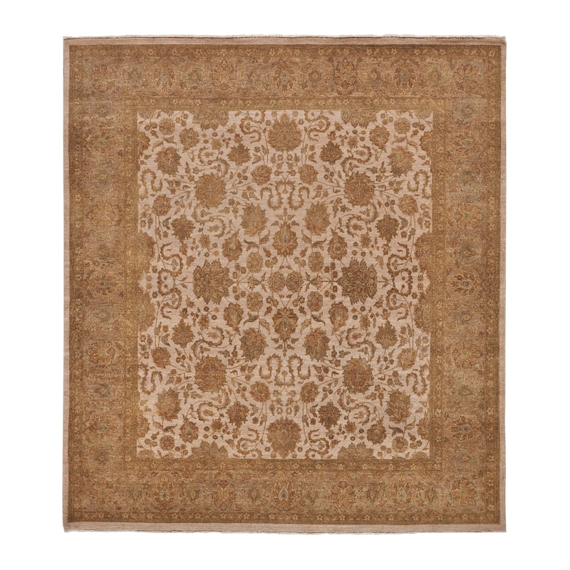 EXQUISITE RUGS ONE-OF-A-KIND Antique Weave Isfahan Hand Knotted Beige Rug - 9'x10'