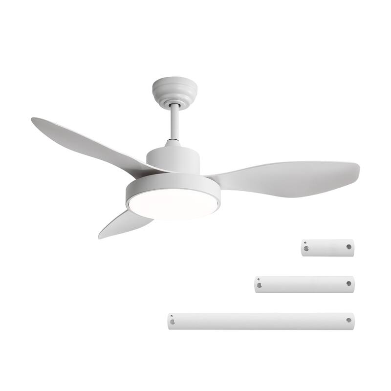 47" Ceiling Fan Light with 22W LED Light & Remote - 6 Speeds, DC Motor