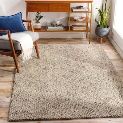 Puvah Bohemian Handmade Wool Area Rug