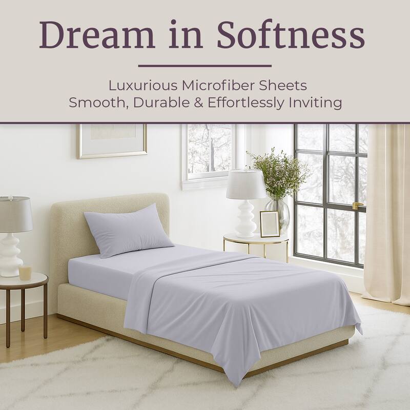 Wrinkle Resistant Brushed Microfiber Sheet Set by Windsor Home
