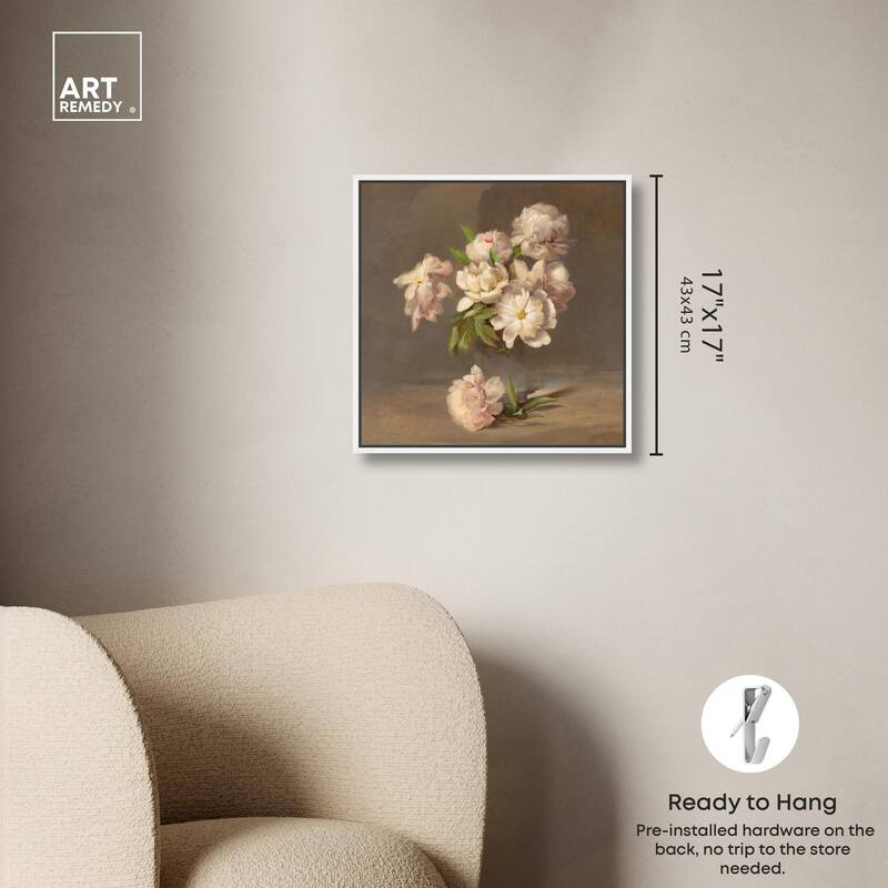 Porter Peonies in a Vase Canvas by Art Remedy