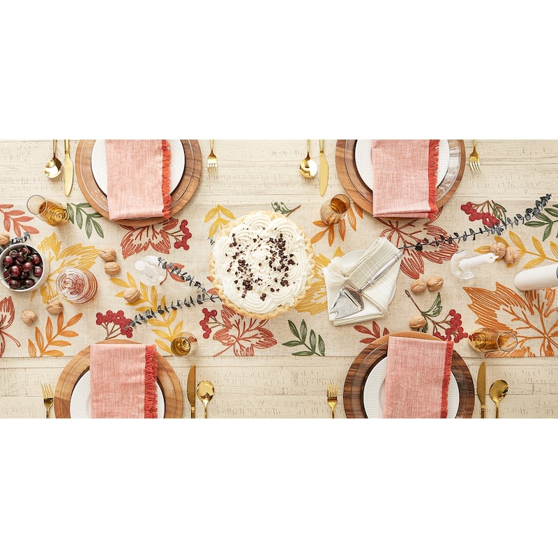 DII Embroidered Table Runner 14x70