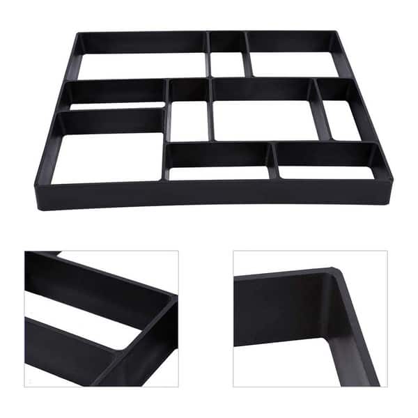 17 in. x 17 in. x 1.5 in. Black Plastic Mold Reusable Concrete Stepping Stone, DIY Paver Pathway Maker 17 in. x 17 in. x 1.5 in. Black Plastic Mold Reusable Concrete Stepping Stone, DIY Paver Pathway Maker