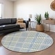 preview thumbnail 120 of 121, Premium Washable Super Soft Modern Plaid Mayfield Rug Denim - 8' x 8'