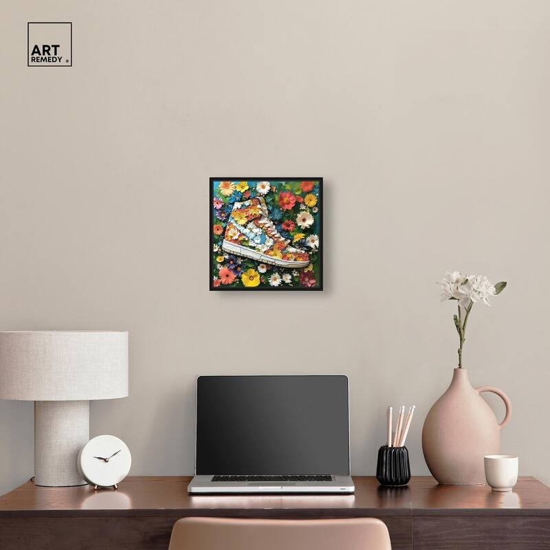 Painted in Floral Sneaker Canvas by Art Remedy