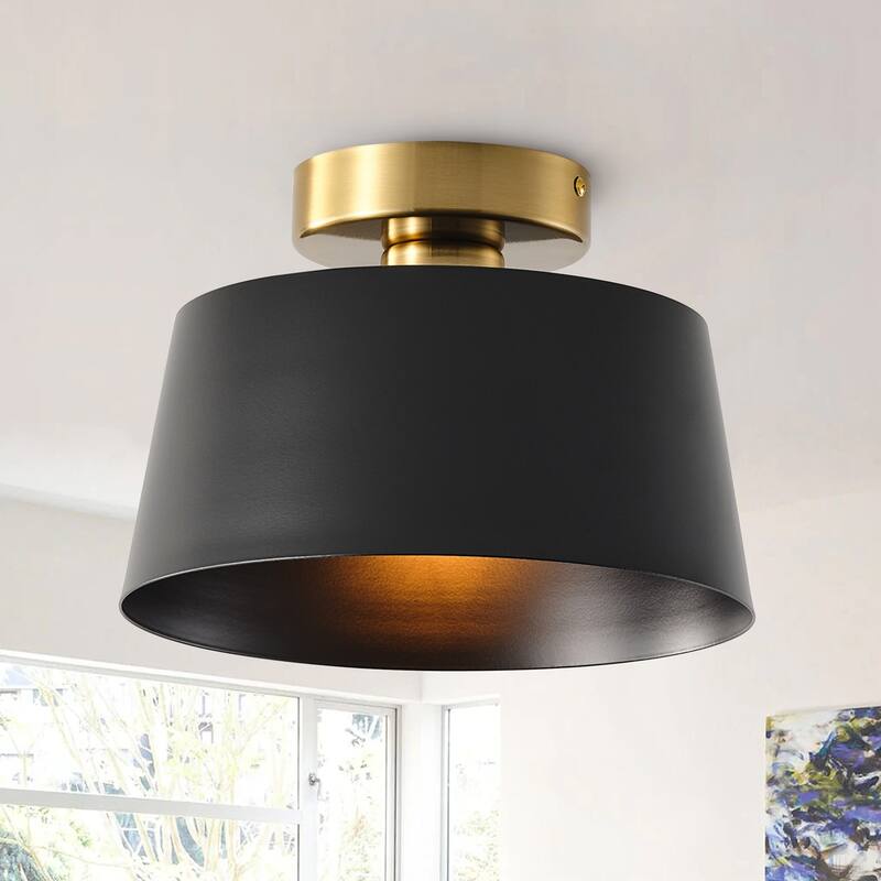 Farmhouse Semi Flush Mount Ceiling Light Fixture for Porch Hallway Passway