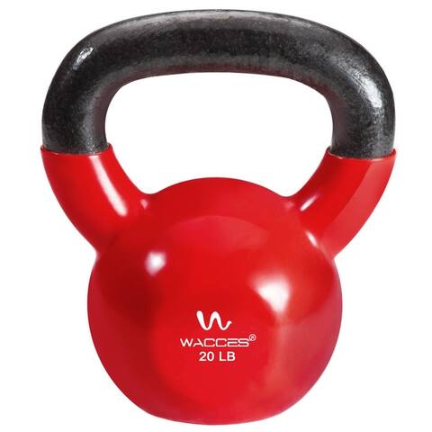 Wacces Single Vinyl Dipped Kettlebell for Croos Training, Home Exercise