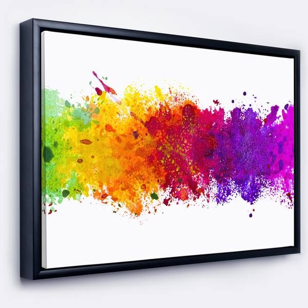 Shop Designart Artistic Watercolor Splash Abstract Framed Canvas