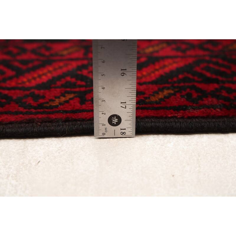 ECARPETGALLERY Hand-knotted Teimani Black, Red Wool Rug - 3'5 x 6'1