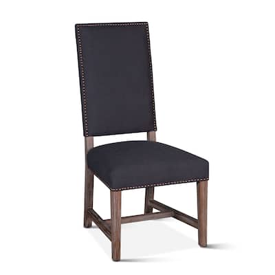 Dani High Back Formal Dining Chair in Charcoal - Set of 2