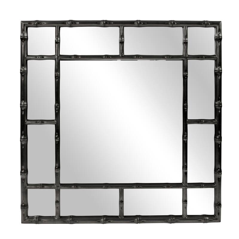 Allan Andrews Square Bamboo Framed Wall Mirror - 40" x 40"