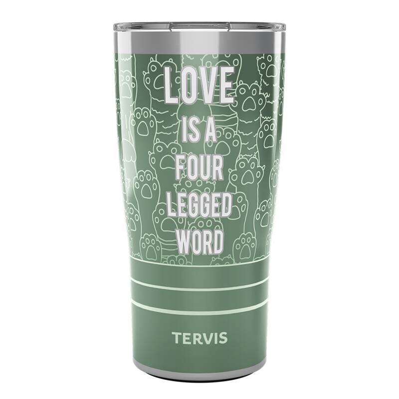 Tervis Traveler Love is a Four Legged Word Triple Walled Insulated Travel Tumbler, Stainless Steel - 20oz