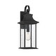 preview thumbnail 2 of 3, Hancock 1-Light Outdoor Wall Lantern in Matte Black