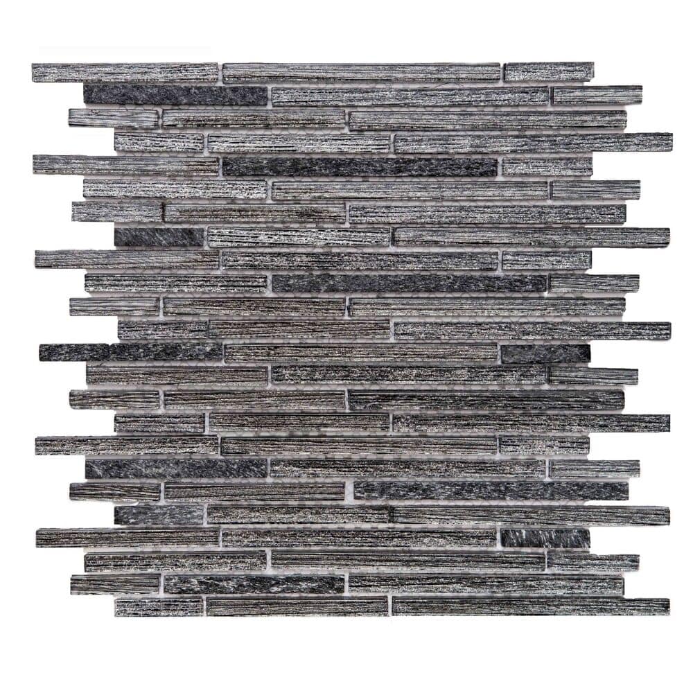 Cosmos Sleek 1x3 Polished Glass Linear Mosaic Tile - Wall & Backsplash