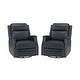 preview thumbnail 15 of 49, Kunibert Multifunctional Genuine Leather Nursery Chair with Metal Swivel Base Set of 2 by HULALA HOME