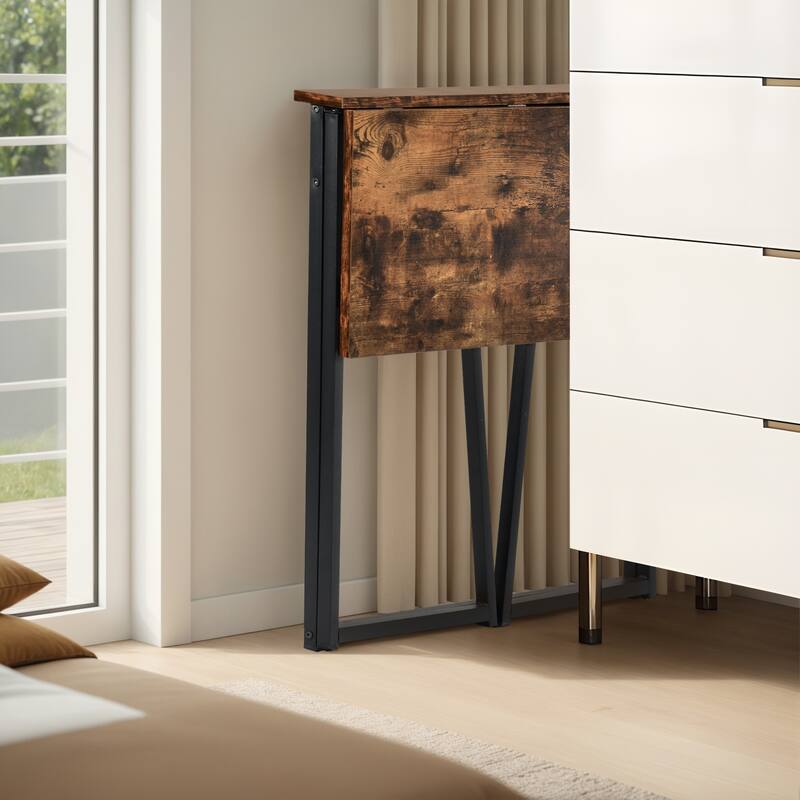 HomyLin Folding Desk Study Corner Writing PC Office Sofa Table