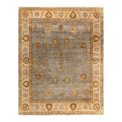 Oushak One-of-a-Kind Handmade Area Rug, Gray - 7' 10" x 10' 1"