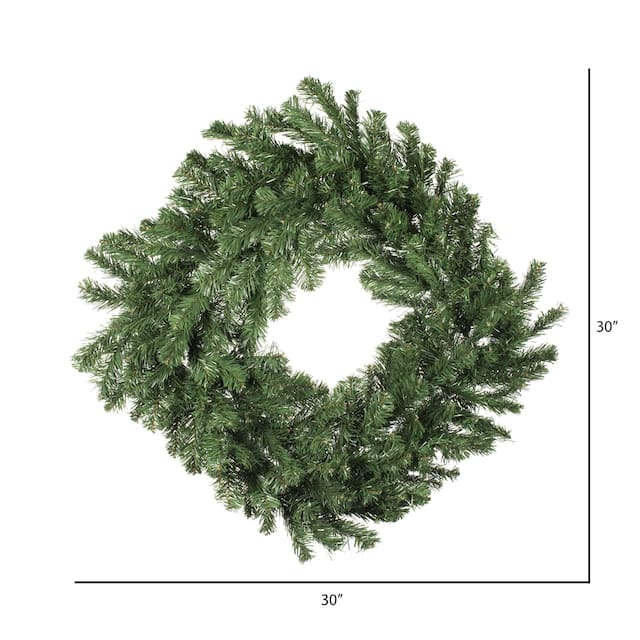 Vickerman 30" Grand Teton Artificial Christmas Square Wreath, Unlit - Green