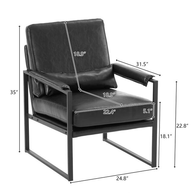 Single Iron Frame Indoor Leisure Chair