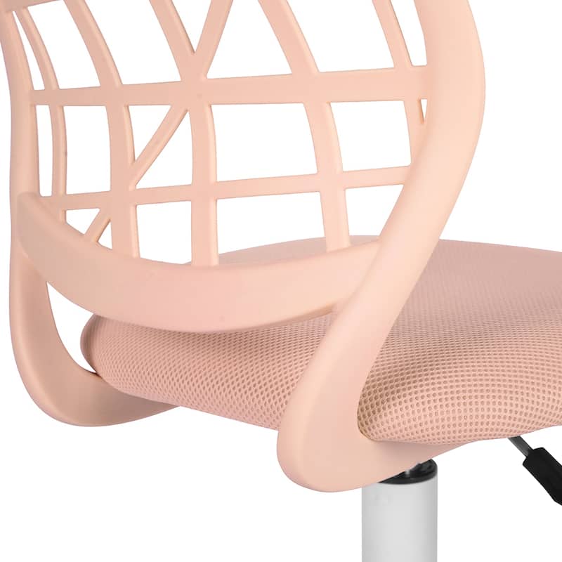 HomyLin Armless Home Office Task Chair Kids Desk Chair Mid-Back