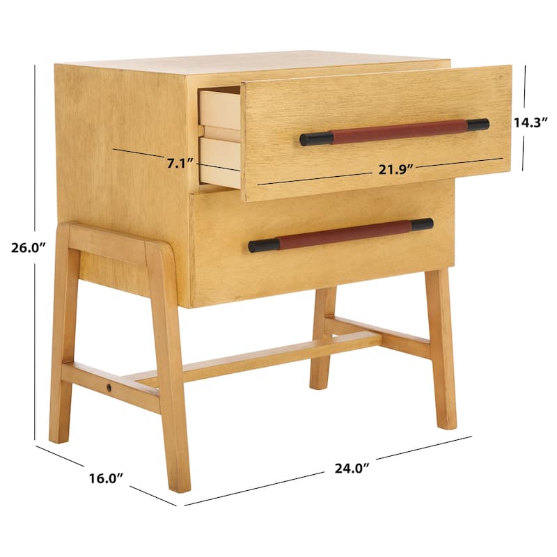 SAFAVIEH Tiona 2-Drawer Nightstand
