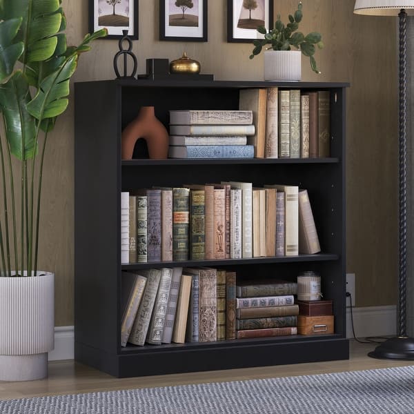 slide 2 of 168, 100% Solid Wood 3-shelf Bookcase with Optional Doors by Palace Imports