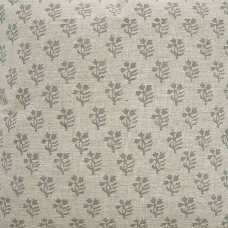 Fabdivine Handmade Floral or Weave Yellow Pillow Cover in Soft Linen for Block Print Room Boho Spring Home Décor, Lehar