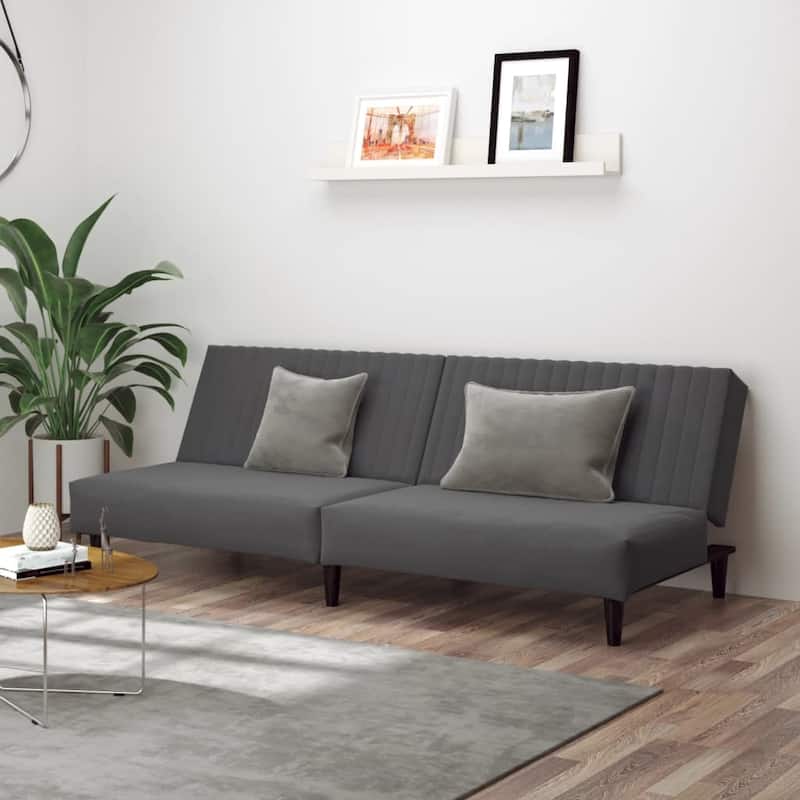 vidaXL 2-Seater Sofa Bed multicolor Velvet - 78.7" x 33.3" x 27.2"