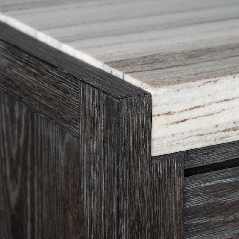 Magnussen Home Plum Creek Ravenwood Black Sideboard - 68''W x 18''D x 36''H