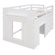 preview thumbnail 14 of 18, Twin Size Loft Bed with Cabinet and Shelf, White