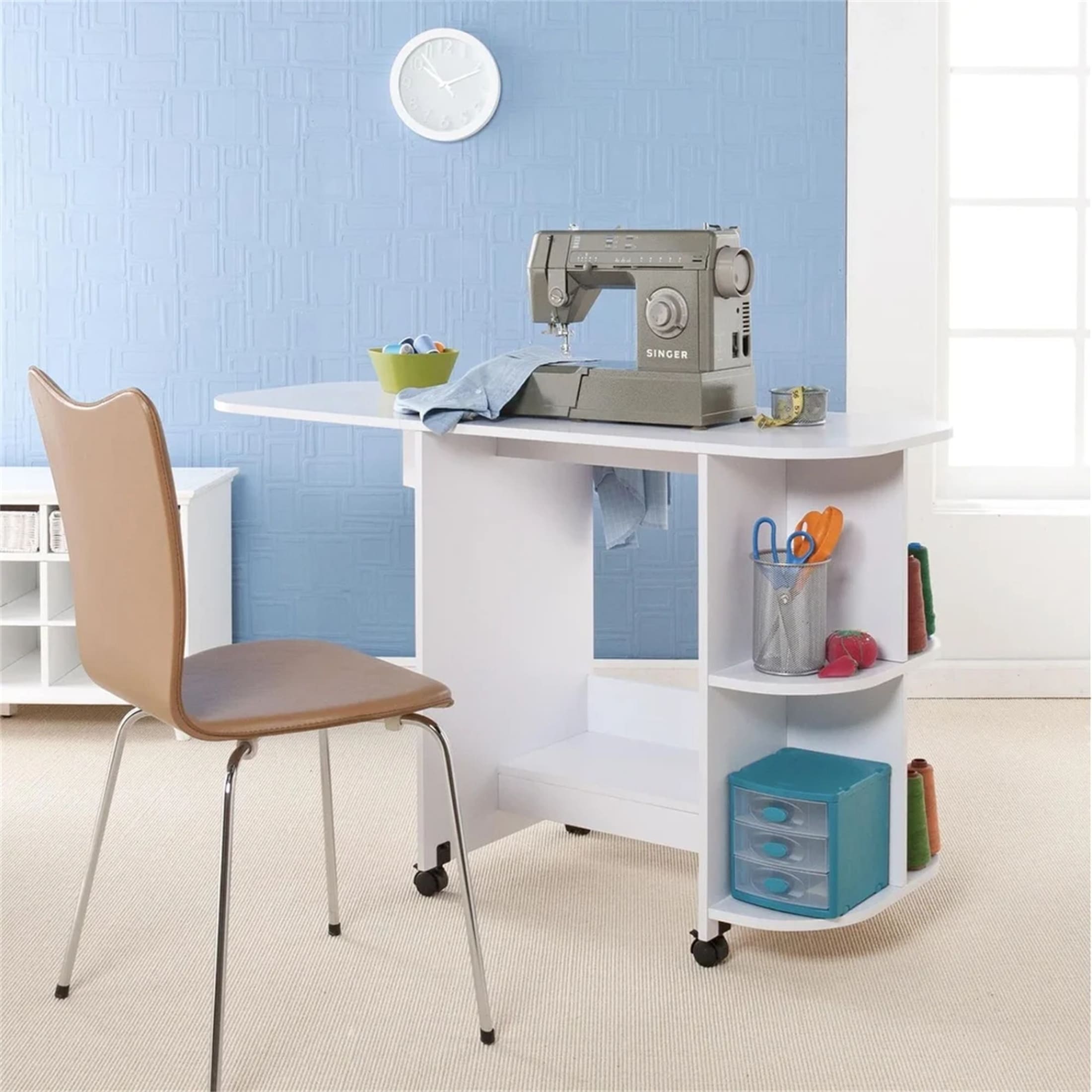 Sewing machine online chair with storage